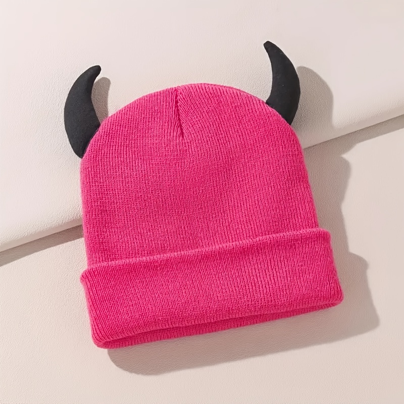 Beanie with Funny Little Devil Ear Decorations