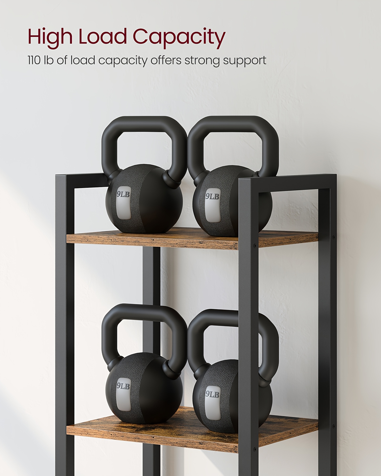 Industrial 6-Tier Heavy-Duty Steel Bookcase Shelf - Tall Narrow Vertical Storage Unit with Adjustable Shelves, Freestanding Space-Saving Bookshelf Suitable for Home Office,, Bedroom - Assembly, Modern Industrial