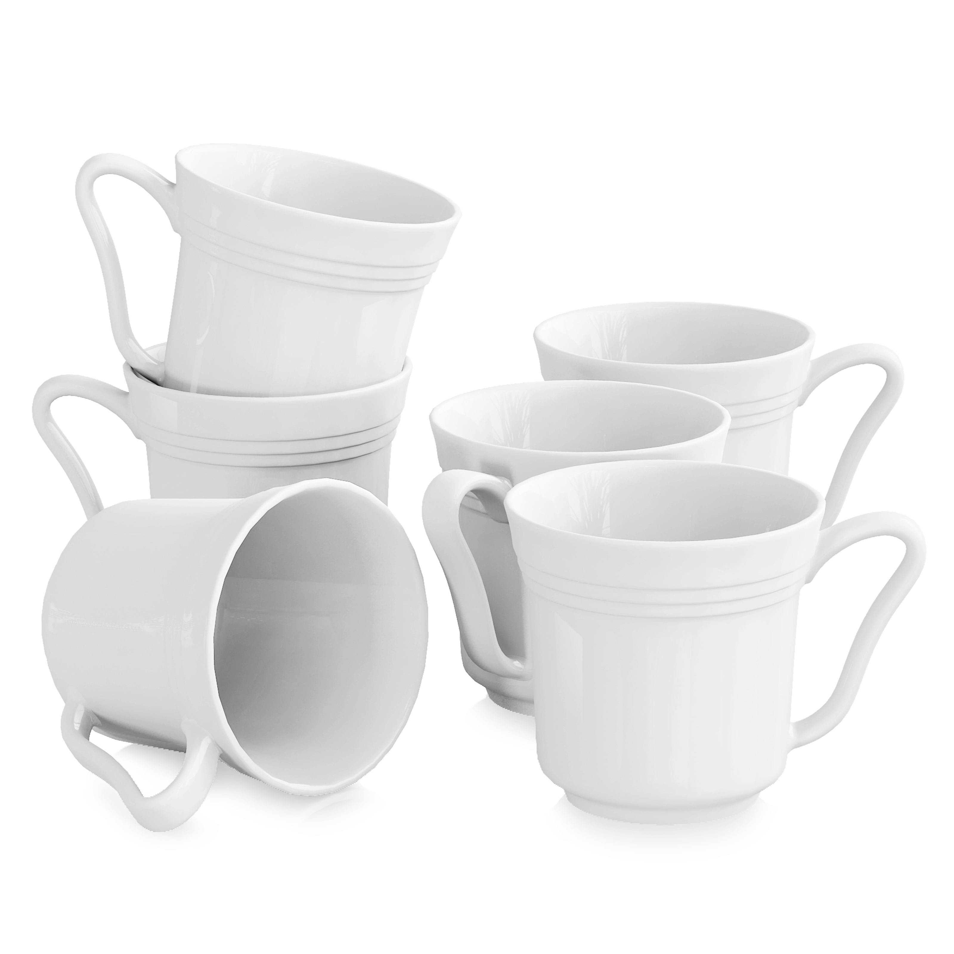6pcs Coffee Mugs Porcelain Espresso Cappuccino Coffee Cups