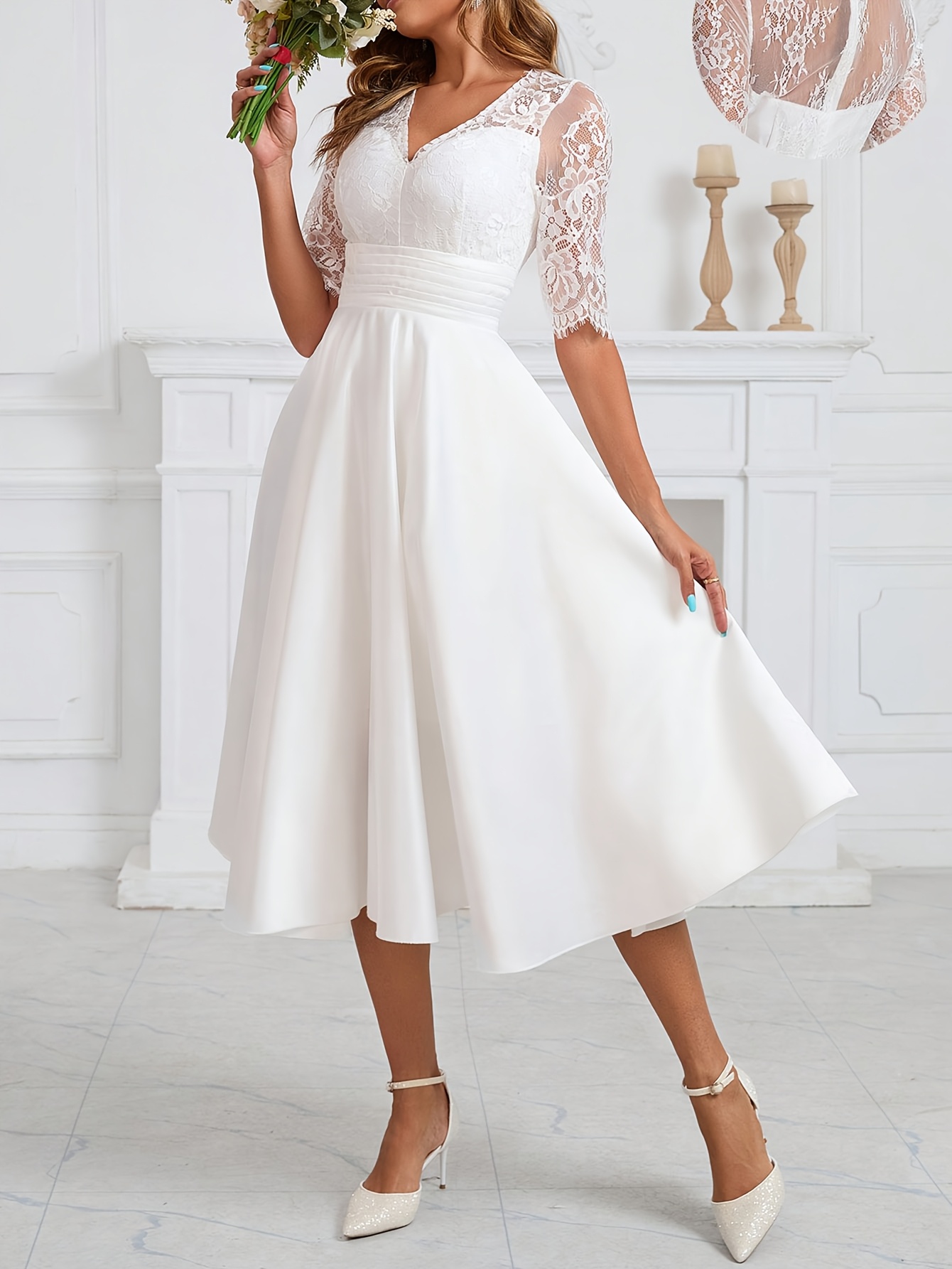 lace ice skating dress JR523-W Lace Lovers Dress for Figure Skating - Stylish Dance Dress