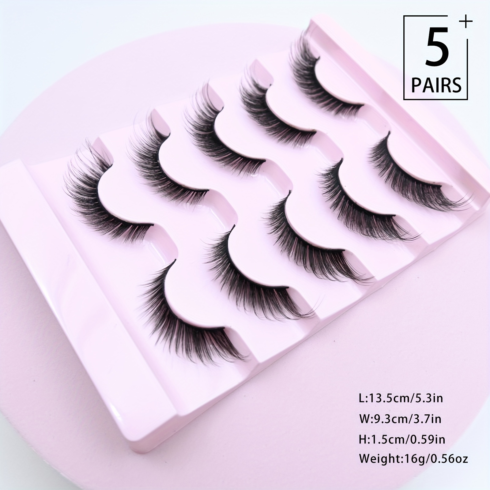 5 Pairs Faux Mink Hair 3D Fluffy False Eyelashes Long Thick Fake Lashes  Beauty