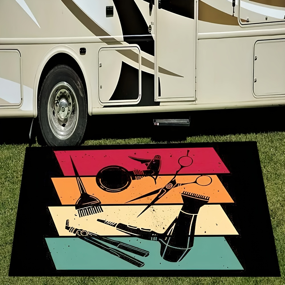 TEMU 1pc Hairdressing Tools Tent Footprint Outdoor Carpet Floor Mat Tent Footprint, Doorway Decorative Carpet, Outdoor Patio Camping Carpet, Living
