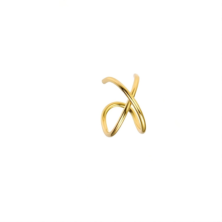 1pc/elegant Double-layer Design 316 316 Steel Ear Clip, For Non-pierced Ear Clip Ear Clip Earring Men Women No Piercing Ear Jewelry