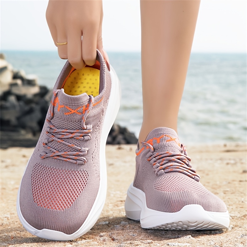 Wide Toe Athletic Shoes, Breathable Mesh Running Sneakers for Couples