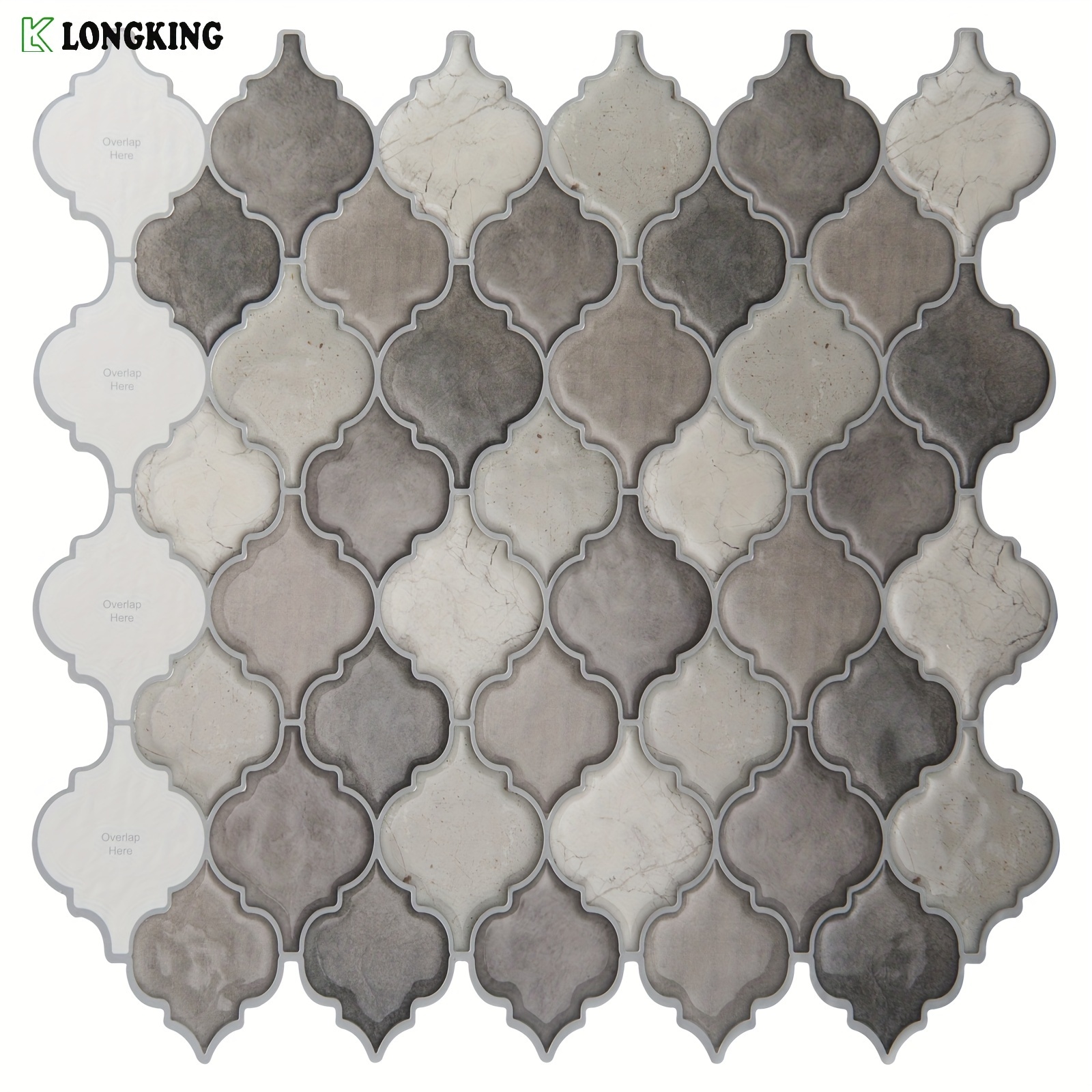 

Longking 10-piece 12 In. X 12 In. Backsplash Tiles, 10 Sq Ft/case