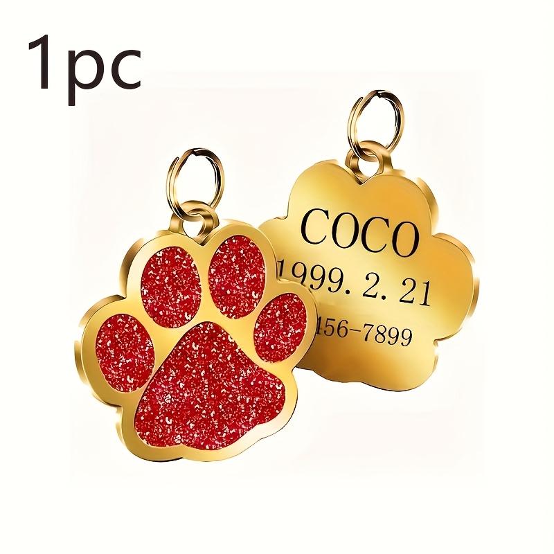 TEMU 1pc, A Custom Id Tag That Engraved With A Name And Phone Number To Prevent Loss, Personalized Tags For Cats And Dogs