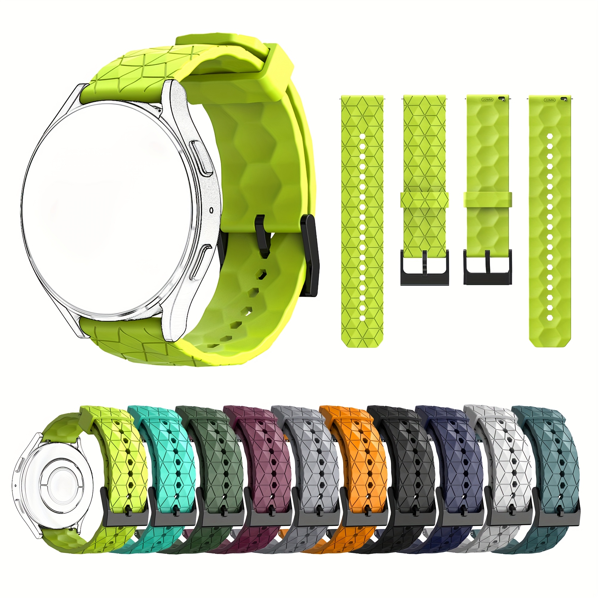 Suitable for Huawei Watch GT 4 3 2 2E 41MM 46MM Soft Silicone Strap, with Options of 20Mm 22Mm to Choose From, Suitable for Samsung Galaxy Watch 7 FE 6 4 5 40Mm 44Mm, Suitable for Huami Amazfit Watch, Ideal Choice for Men'S And Women'S Gifts