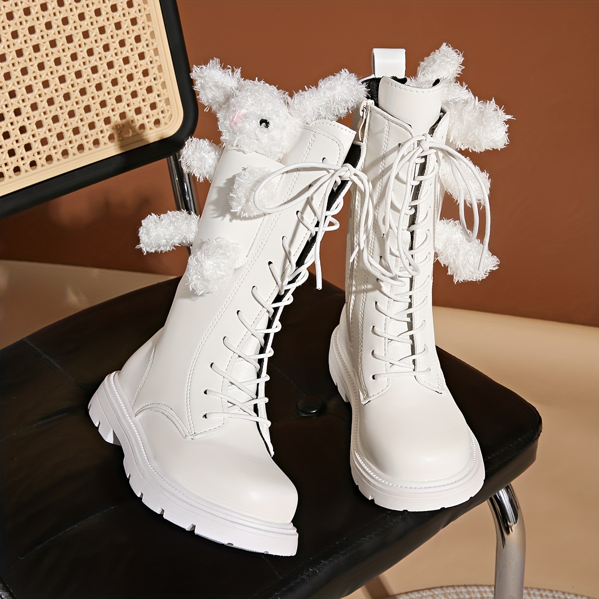 Meisjes Herfst-Winter Laarzen | Warme Lange Laarzen met Vetersluiting