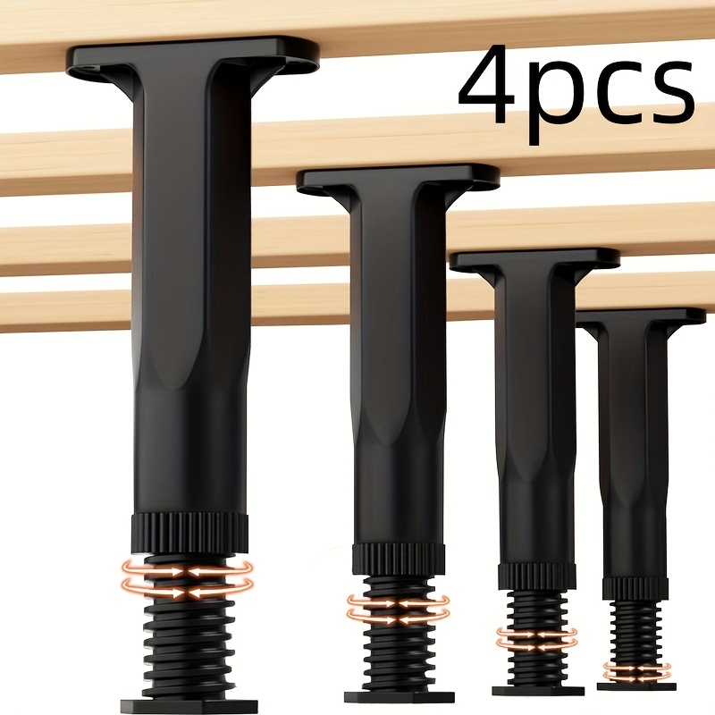 Set Of 4 Adjustable Bed Support Legs - Suitable For King, Queen, And Double Sizes, , Requires No Electricity, Durable Furniture Legs For Slats, Bed Bases, Wall Beds, And Frames, A Must-have Accessory