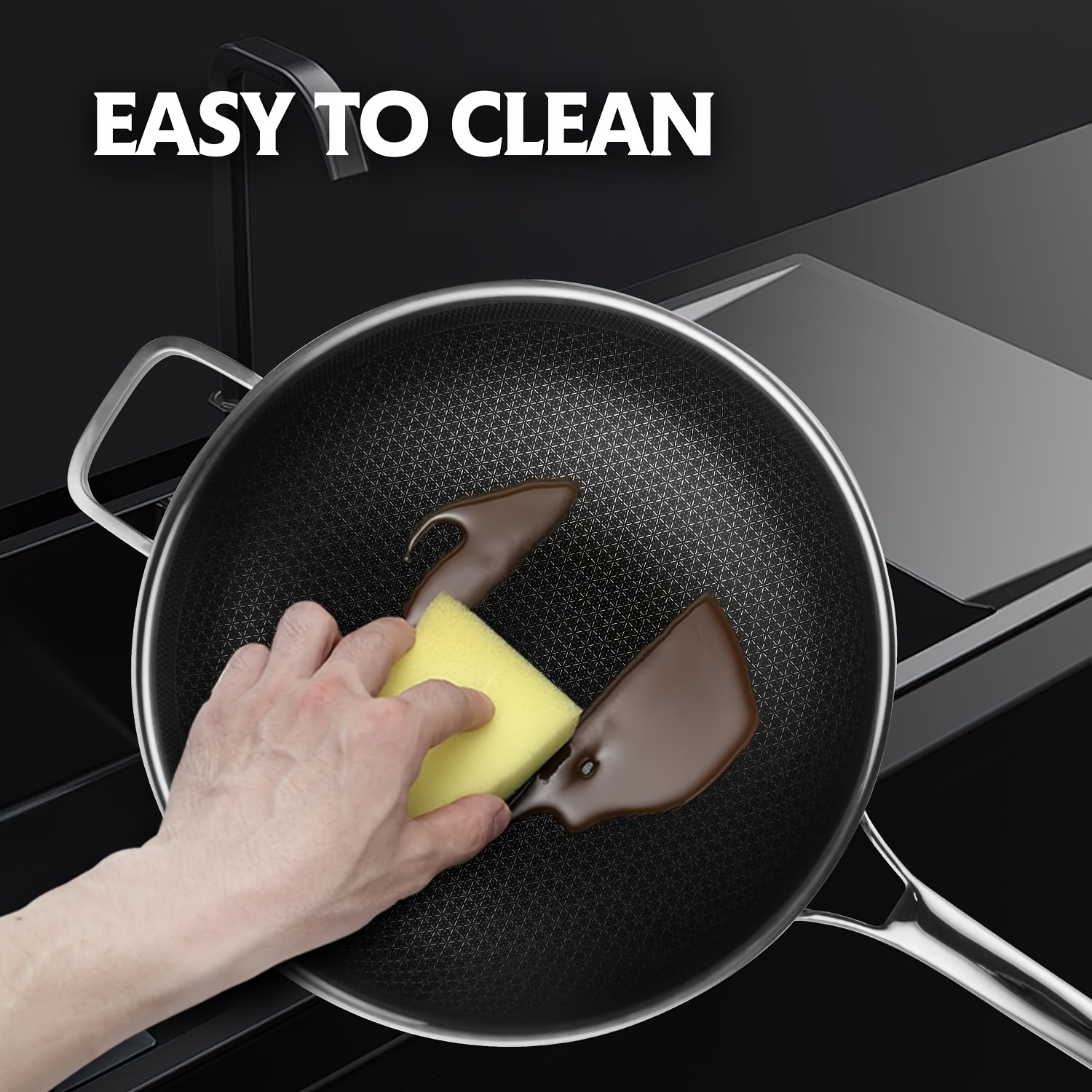 Wok Pan Hybrid Wok Lid Cookware Non stick Wok Stainless Temu