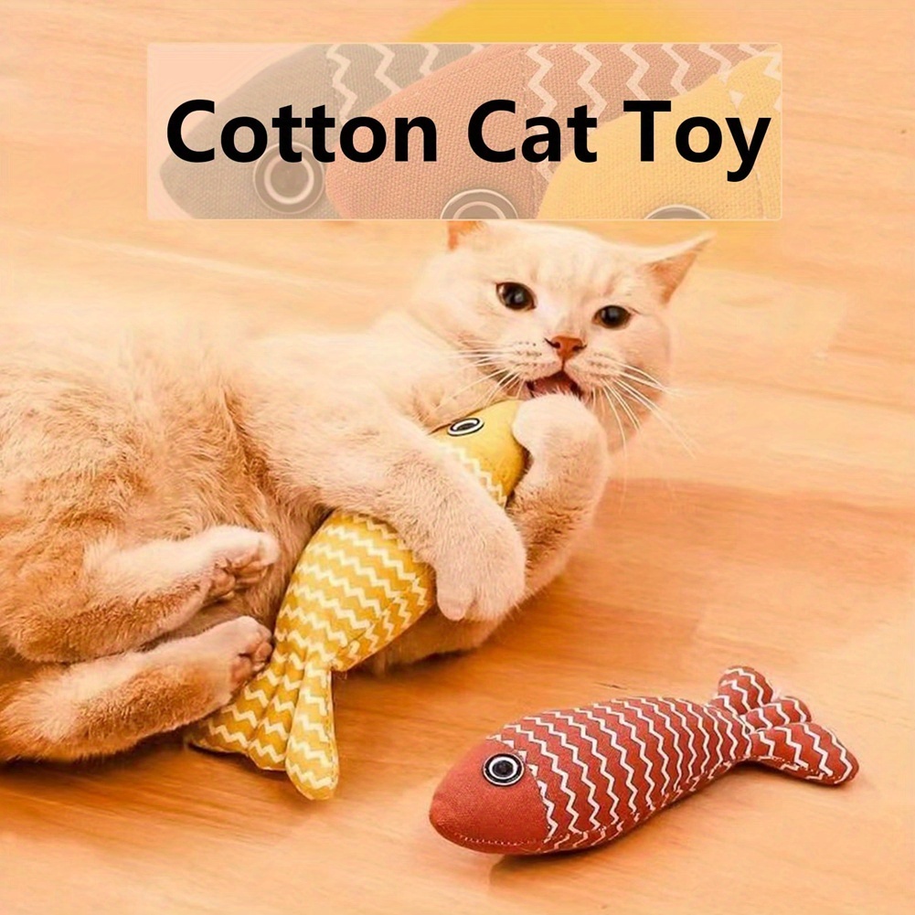 3pcs cat toys fish crinkle sound pet herb toys   interactive kitten exercise   toys for indoor cats for all breeds   stimulation feline enrichment fishshaped toys crinkle texture durable linen handcrafted details pet herbinfused Product details 1