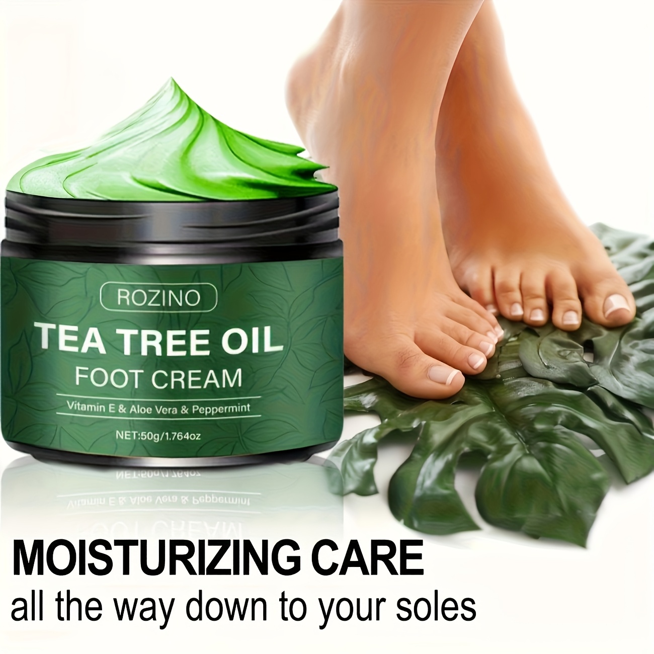 2-pack Tea Tree Oil Cracked Cream - Anti-crack Moisturizing, Highly Moisturizing Light Beige, Suitable For Dry Areas Such As Hands, Insteps, Ankles, Etc., Softens Skin And Relieves Cracks, Designed For Dry And Cracked Skin