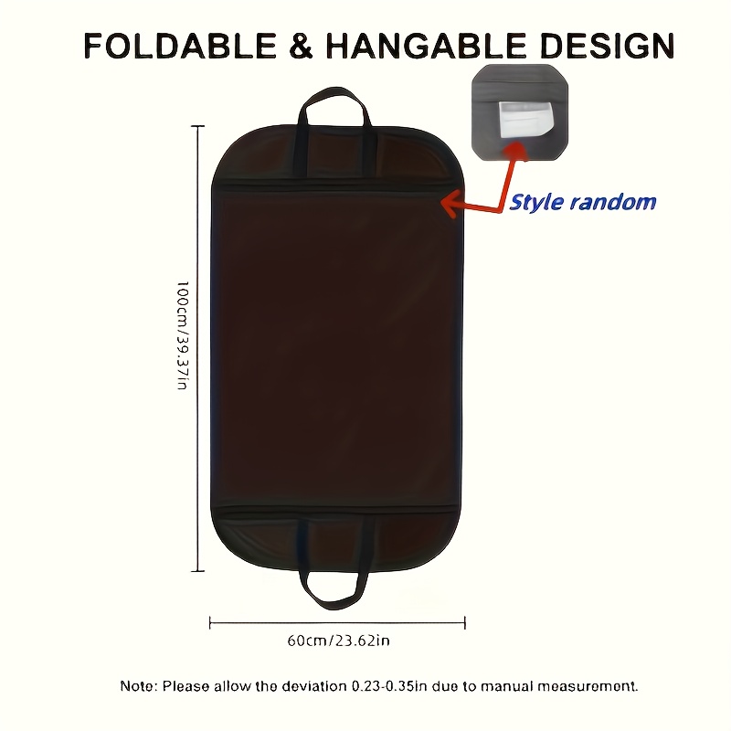 TEMU Bolsa de almacenamiento de trajes portátil y plegable con resistentes, diseñada para la protección de , ideal para la organización del armario,