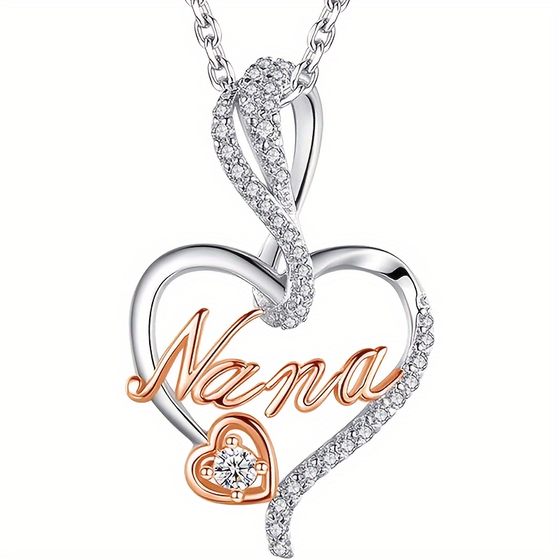 

A Stylish Pendant Necklace With A Simple European And American Design, Featuring A Heart-shaped Hollowed-out With Zirconia, Perfect For Parties And Day Gifts For Women.