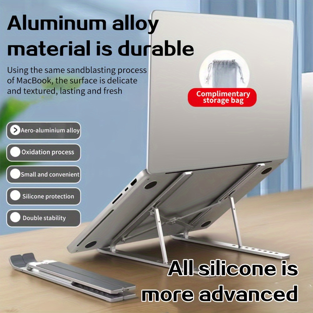 Soporte Portátil Ergonómico Aluminio Soporte Ordenador - Temu