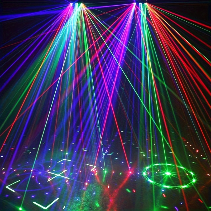 27 eye voice activated dj party lights with remote control dmx 512 memory function beam scanning   ktv bar stage and holiday decorations new year valentines day christmas dj accessories best for christmas   thanksgiving