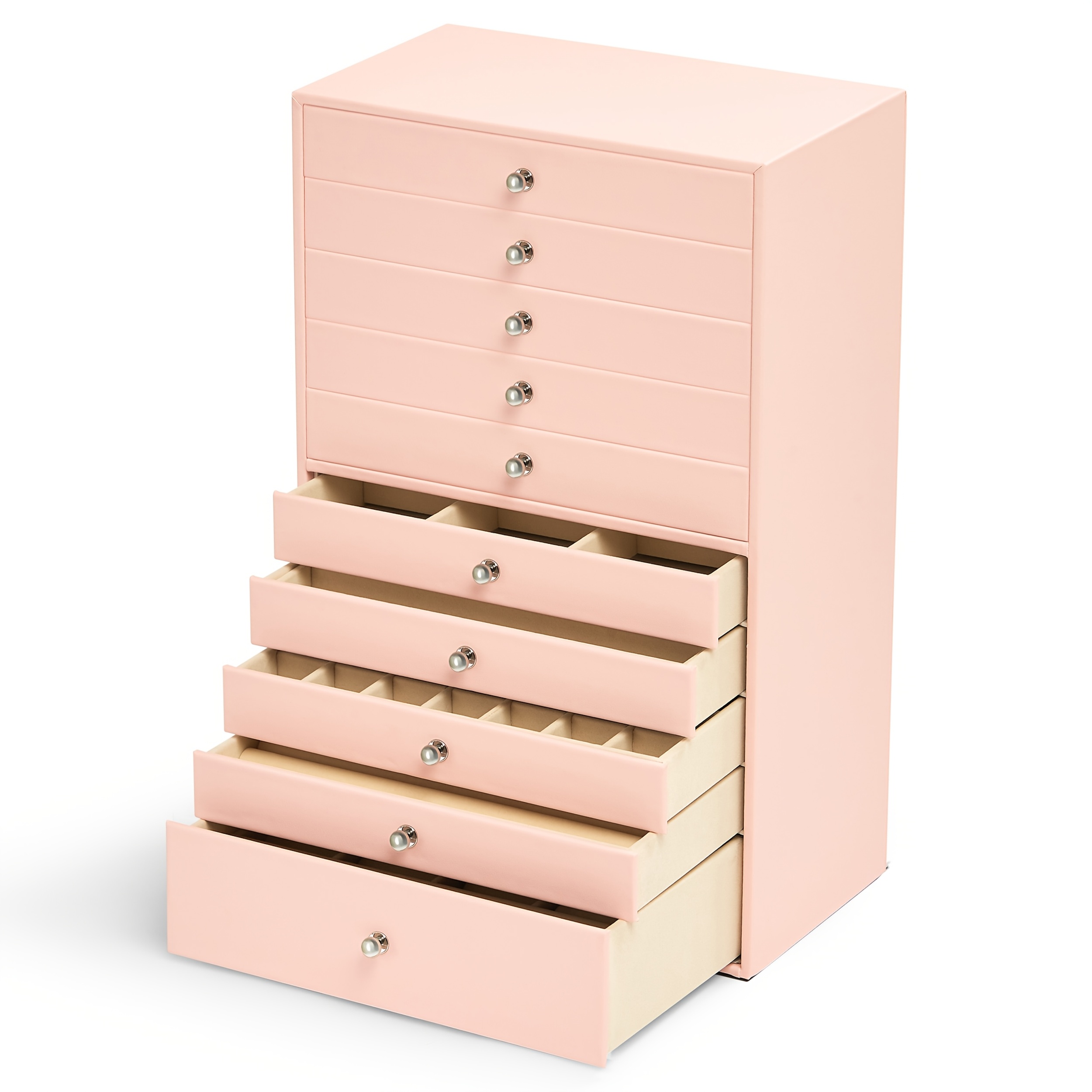 1pc large capacity ten layer velvet jewelry storage cabinet with 10 drawers stylish rectangle design tabletop mounting multipurpose contemporary   gift for mothers day valentines day birthday christmas gift jewelry boxes Product details 13