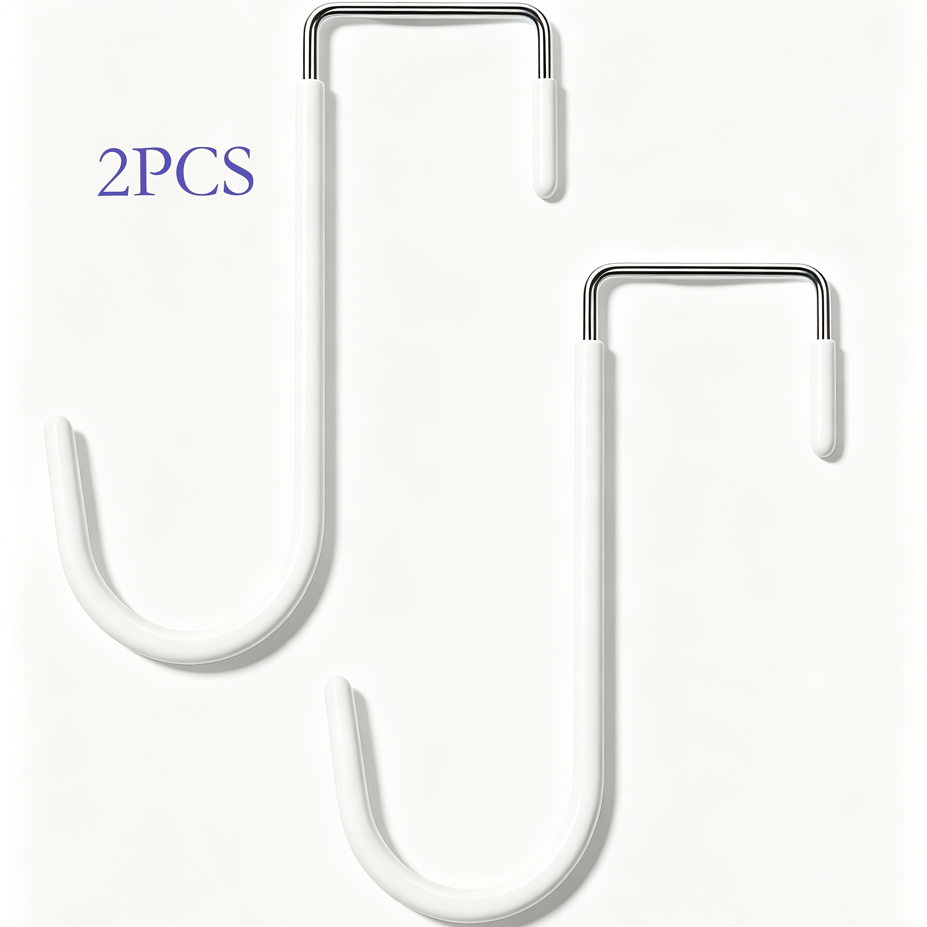 TEMU 2-pack And 3-pack Over-the-door Hooks With Non-slip Coating – No-drill, Rust-proof Hangers, Suitable For Kitchen, Bathroom, Bedroom, And Bunk