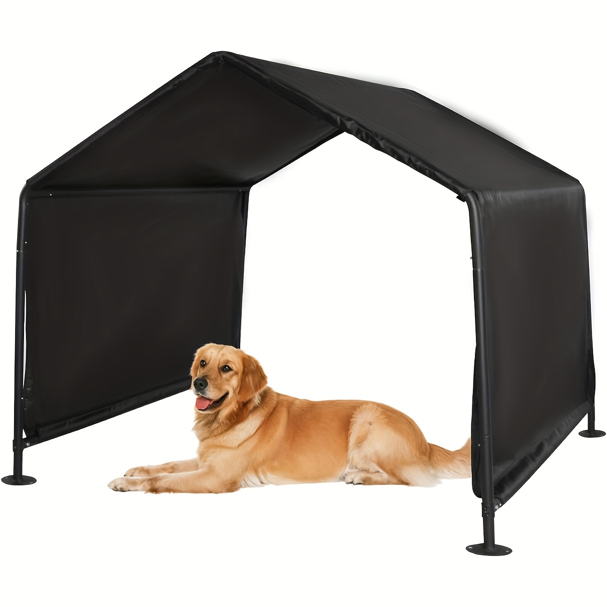 

Luckyermore Portable Outdoor Dog Shade Shelter, Waterproof Pet Canopy Tent For Small, Medium & Large Dogs - Provides Reliable Sun & Weather Protection