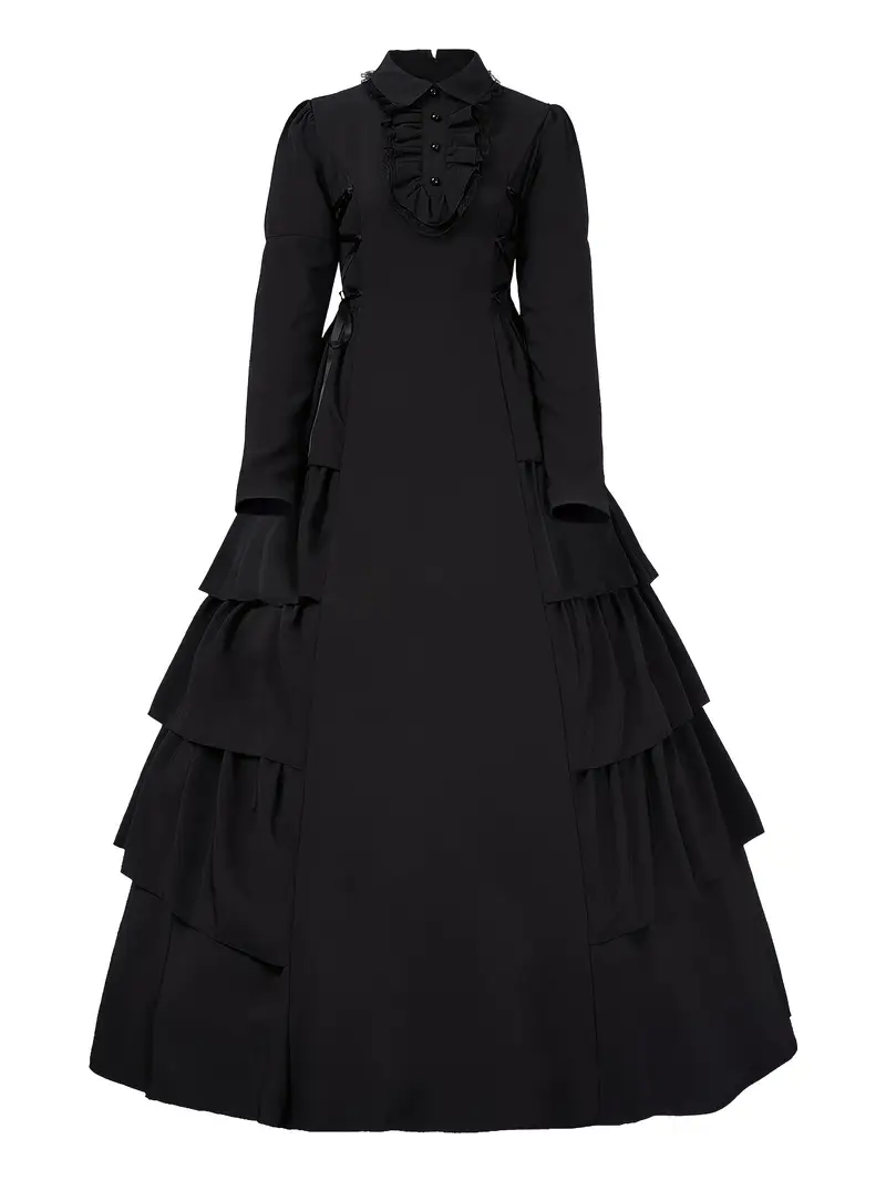 medieval victorian womens dress black vintage costume - Temu medieval victorian womens dress black vintage costume - Temu