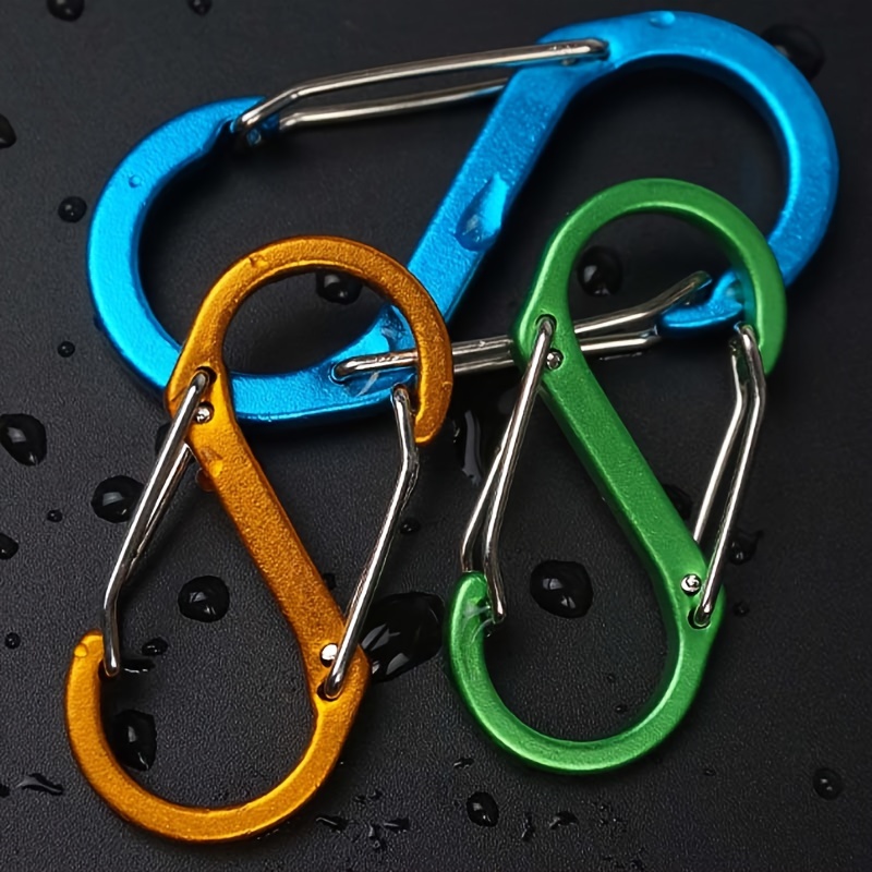 5pcs Plastic Snap Hooks Clip Carabiner S Shape Buckle Keychains