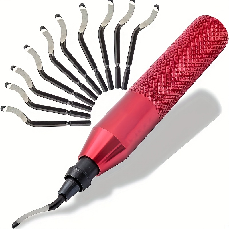 Image of Tooling - Deburring Tool With Swivel - Works On Metal, Resin, Pvc Pipes, Copper, Plastic And 3d Printed Edges - Plumbing & 3d Printing Burr Removal Reamer Tool