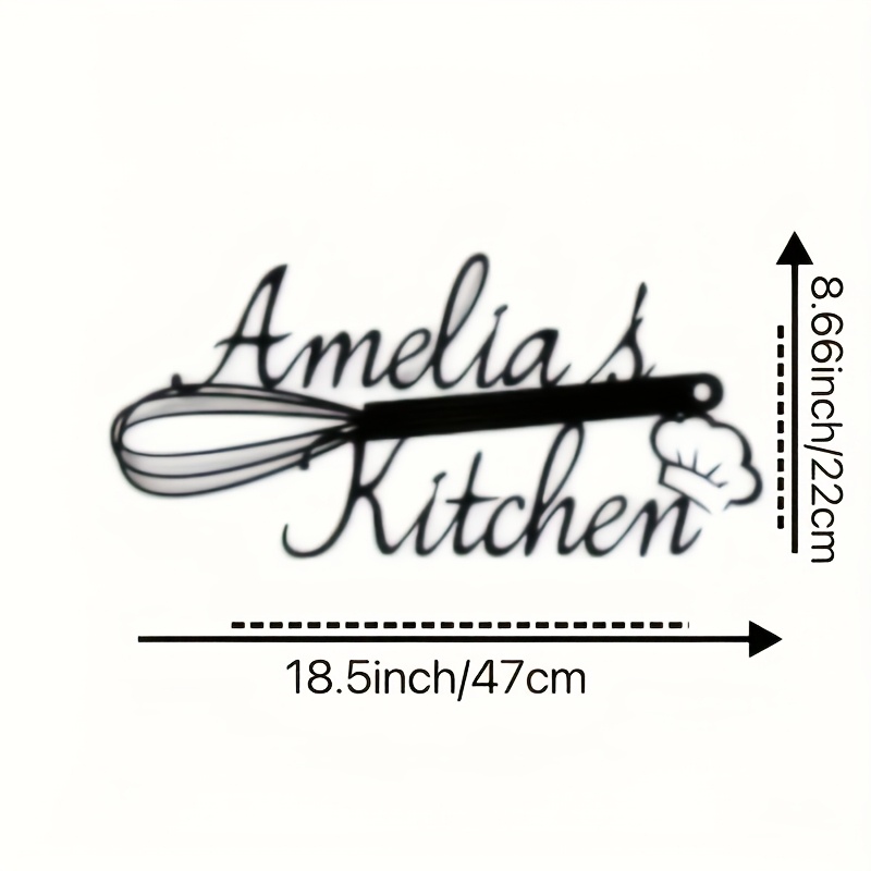 TEMU Customizable 's Kitchen Metal Wall Art - Unique Farmhouse Decor, Detachable & Irregular Shape, Any , No Power Needed, Deco Sign, , Ornament