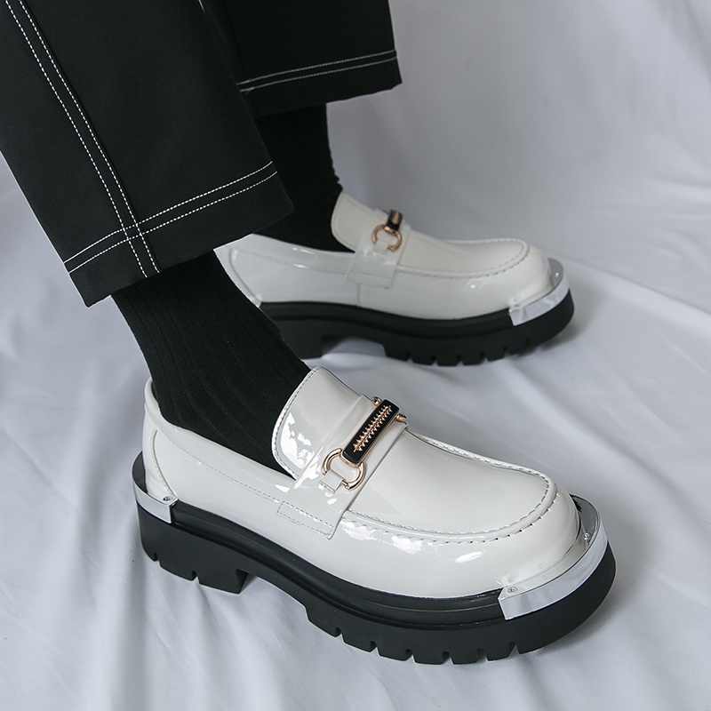 british style thick soled trendy round toe derby shoes  display picture 1