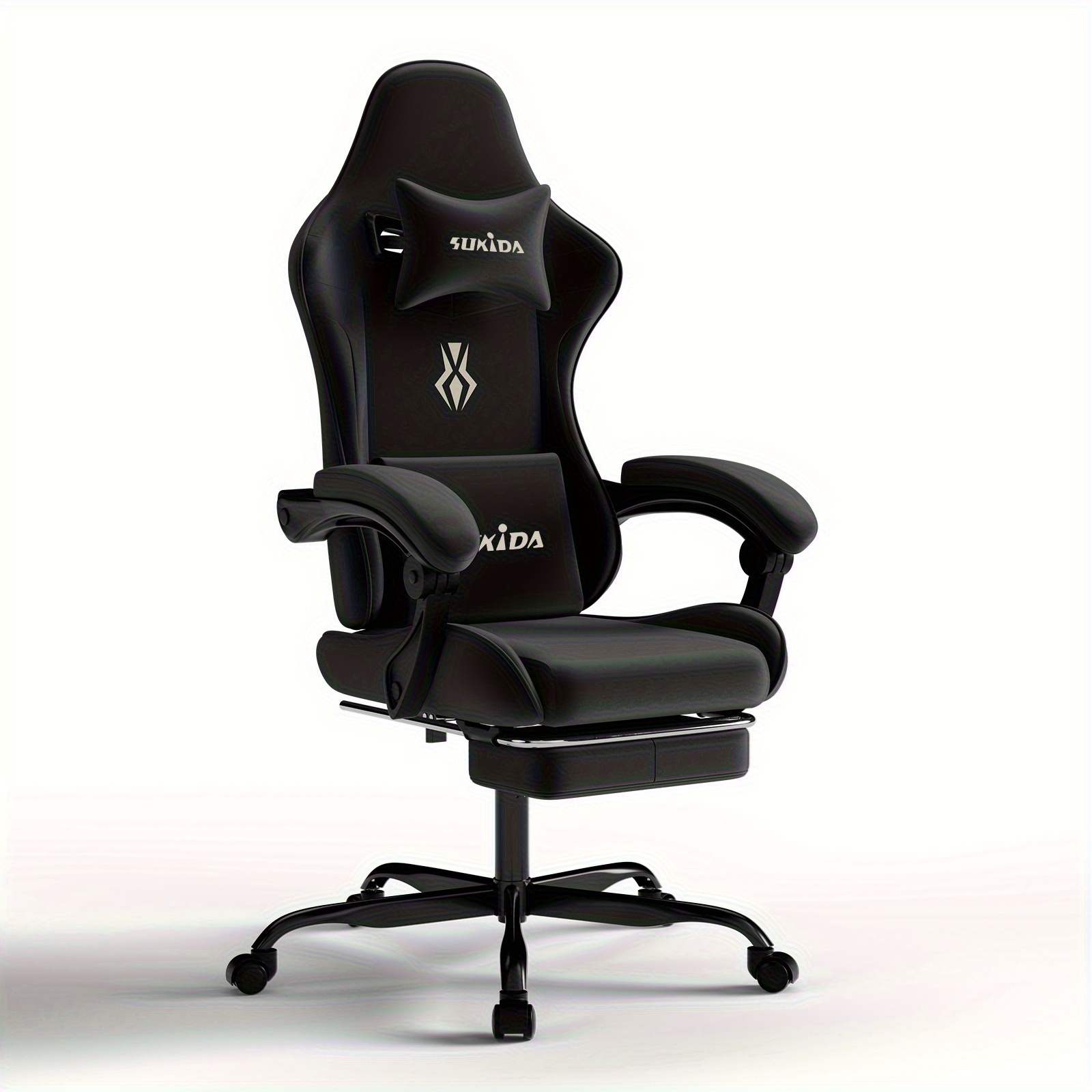 Chair, Computer Chair, High-back Ergonomic Office Chair, With Footrest. In Gray, Beige, Red And Black