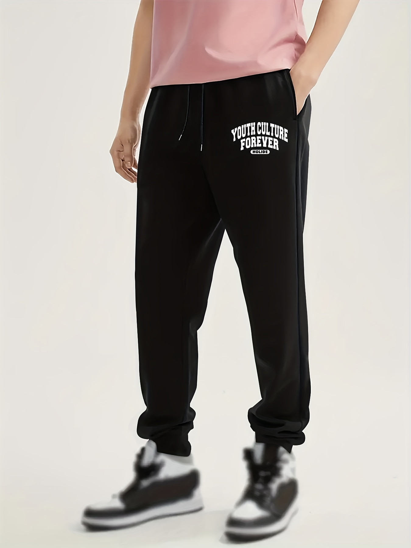 Funny Noodles Ramen Print Drawstring Sweatpants Loose Fit - Temu