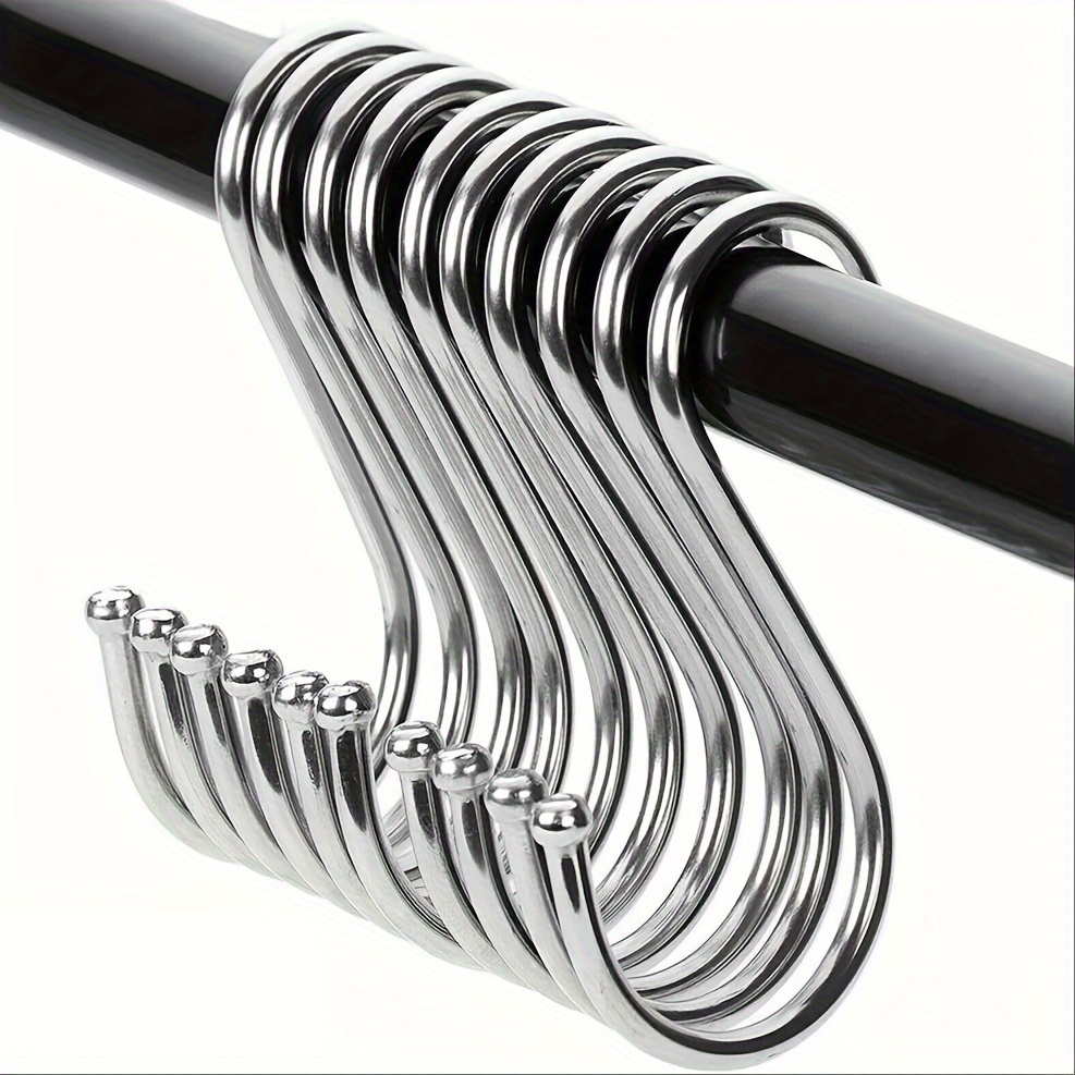 30pcs Magnetic Durable S-shaped Anti-rust Metal Hangers Metal