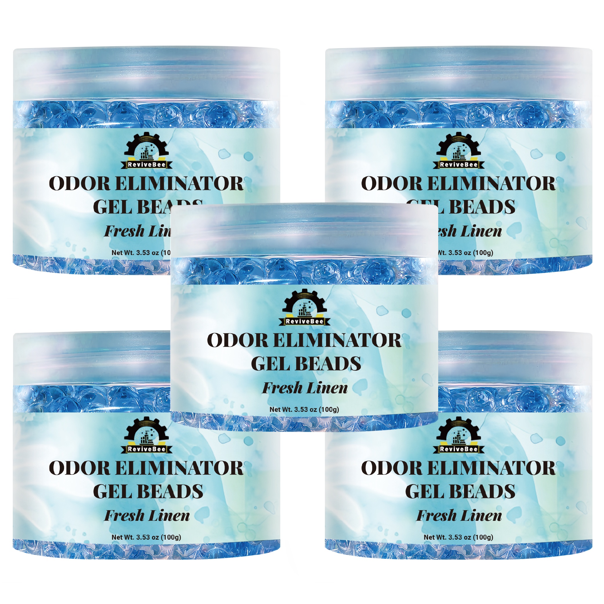 TEMU 5 Pack - 3.53 Oz Deodorizing Gel Beads, Super Odor Absorbing Beads For Home, Car Or Gym, Eliminate Smoke, Pet And Bathroom Odors, For Long Lasting, Scent, Black Friday Deal