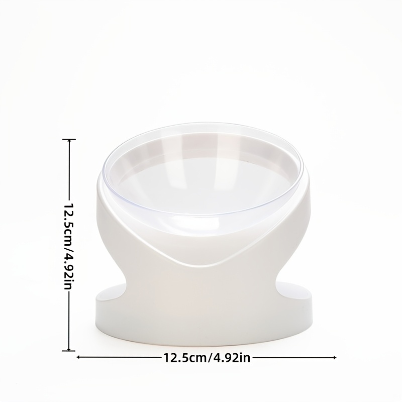 Tilted Neck-Protection Pet Bowl Set with Anti-Splash Bib