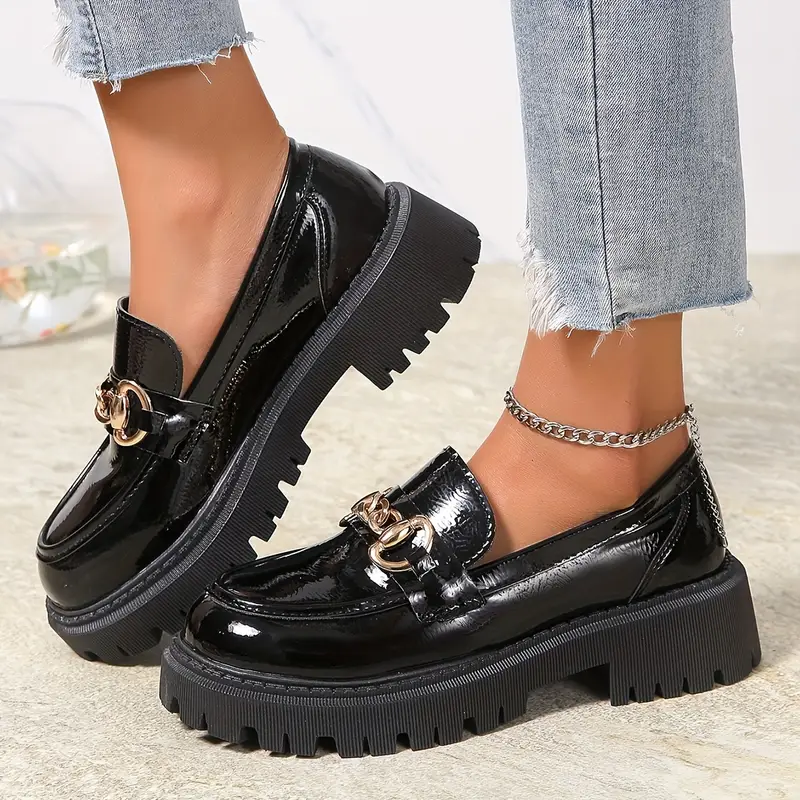 womens thick soled loafers suitable summer solid color slip - Temu Oman womens thick soled loafers suitable summer solid color slip - Temu Oman