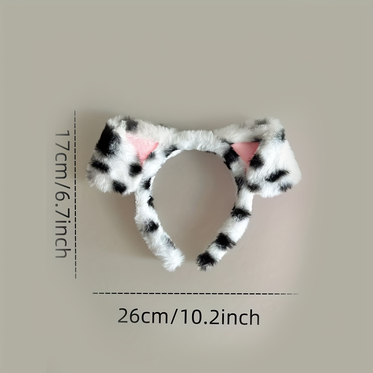 Bandeau Oreilles Chiot Dalmatien Fluffy - Accessoire Cosplay Animal, Fêtes, Déguisements (taille Adulte)