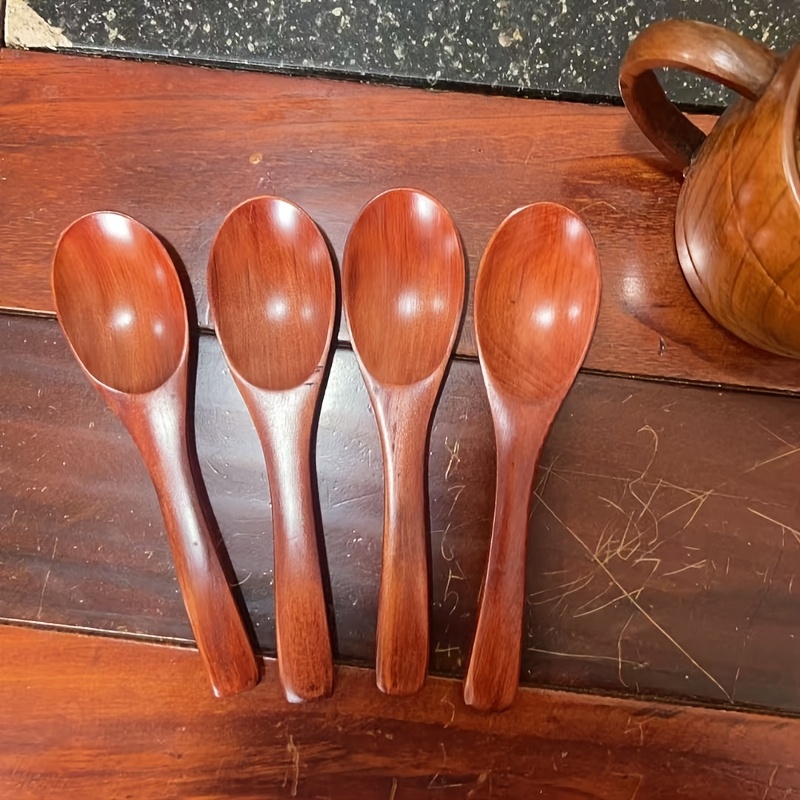 TEMU 4pcs Set - Polished Suitable For Home, Restaurants, Travel & Dinner Parties, Reusable Utensils With Suitable For Soup, Dessert, Cereal, Tea -