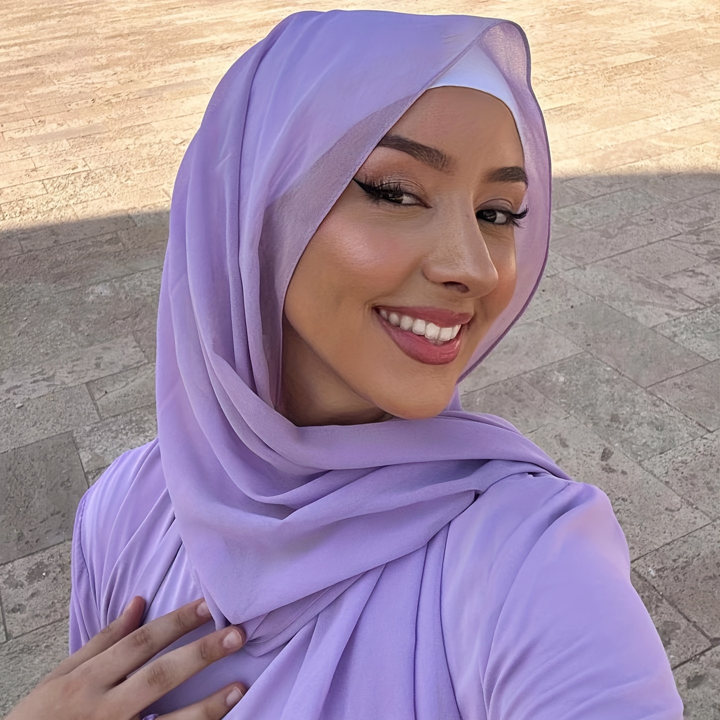 

Minimalist Monochrome Chiffon Scarf Thin Breathable Shawl Elegant Style Versatile Sunscreen Hijab For Women