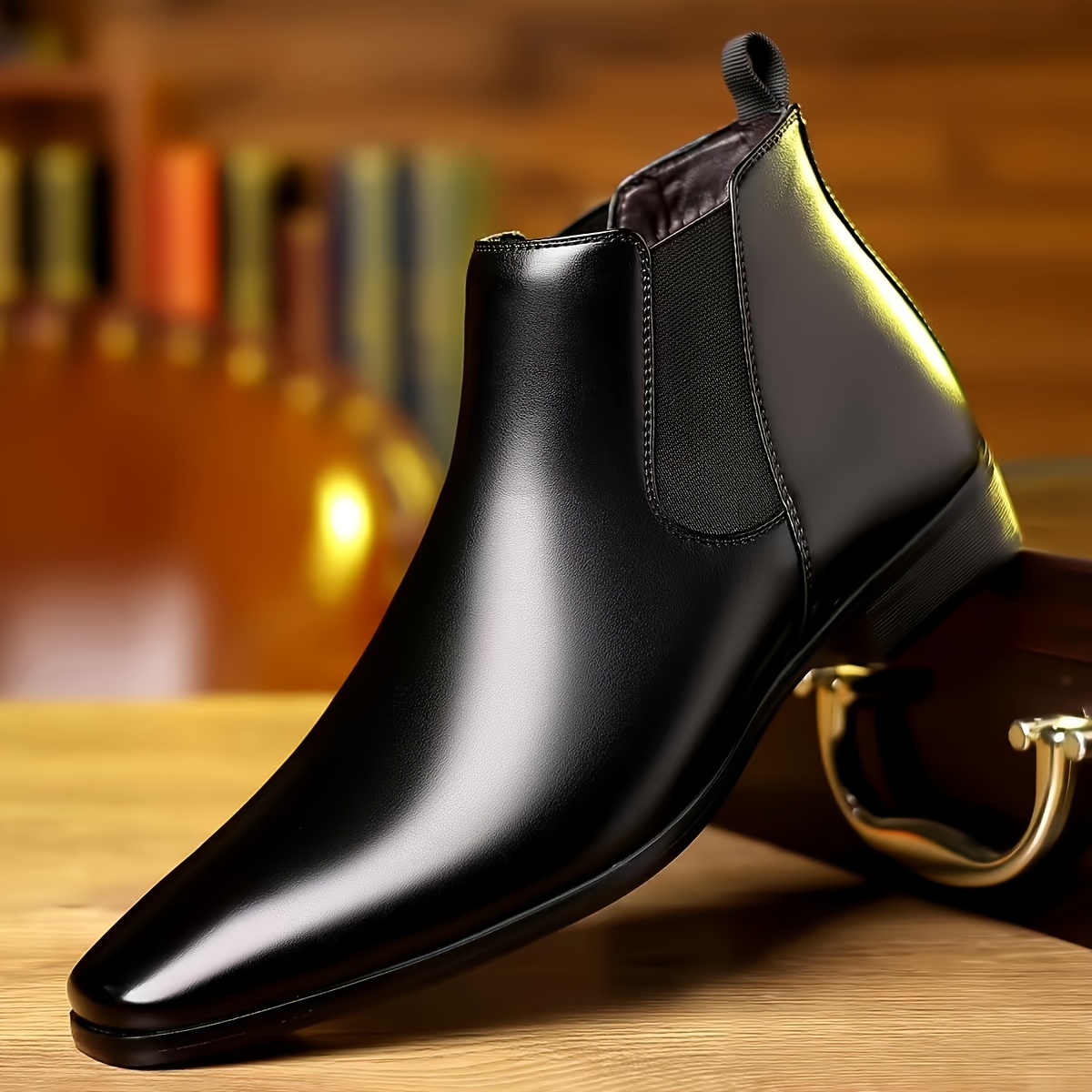 men dress boots sold on Temu United States
