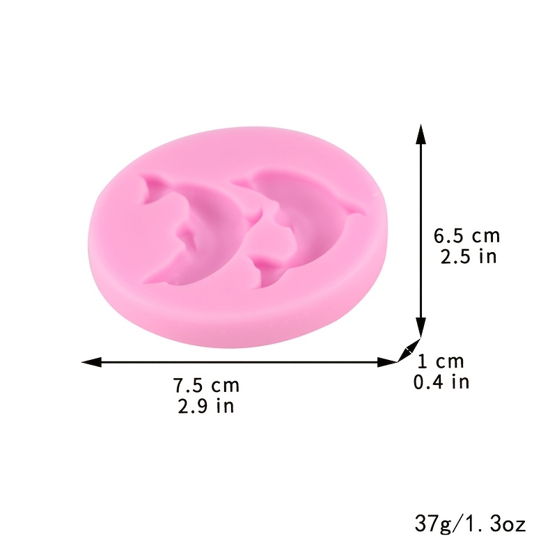 Double Dancing Dolphin Silicone Mold Plaster Diffuser Stone Clay Resin Handmade Tool