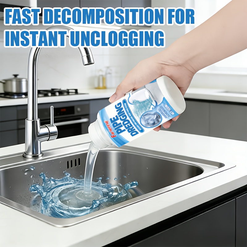 FARIENNE Advanced Pipe Unclogging Kit - Quick-acting Drainage Liquid, Specially Formulated to Prevent Blockages, Capable of Dissolving Hair and Oil Residues, an Easy-to-use Clog Remover, Suitable for Toilets, Sinks, Bathtubs and Floor Drains
