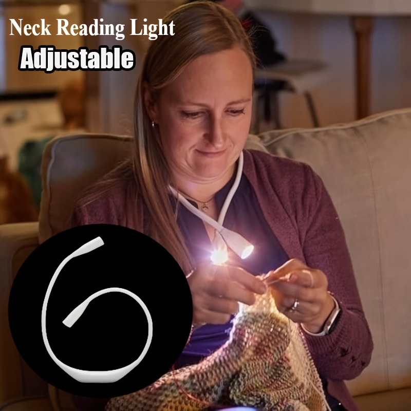 item picture 1pc of a Tri-Color Temperature Neck Lamp That Operates on Batteries, Featuring a 360° Swivel LED for Bedside Reading, Designed to Care for Your Eyes with a Long-Lasting Neck Desk Light