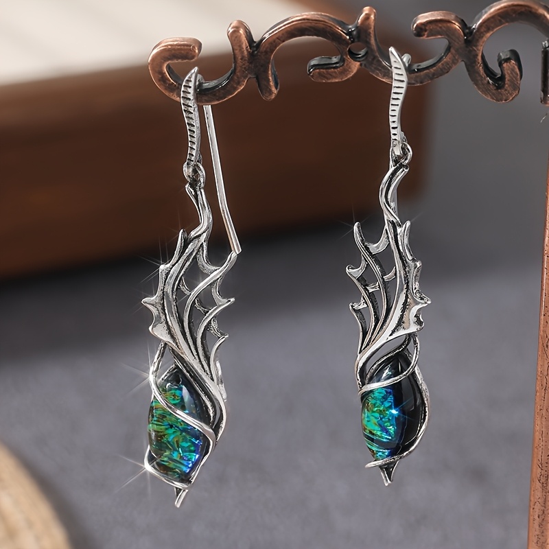 E-shop Künstlerische Retro Unregelmäßige Wassertropfen Anhänger Ohrringe, Ethnische Ohrringe, Damen Feiertags Schmuck Ergänzungen, Halloween Geschenke