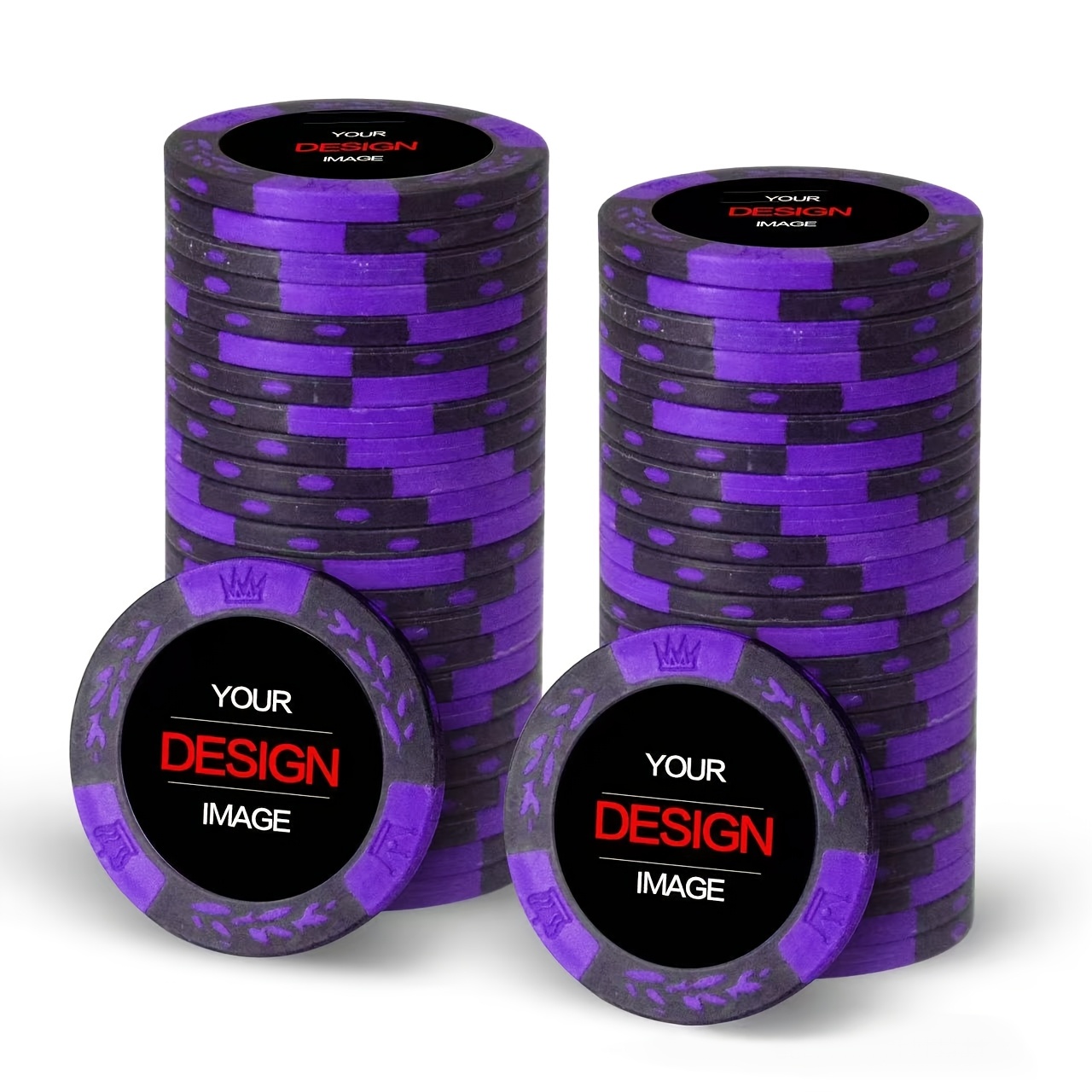 TEMU 12pcs Custom 40mm Marker Tokens - Double-sided Printing, Personalized Logo/text/photo Available, Suitable For Poker, Golf Markers, Business
