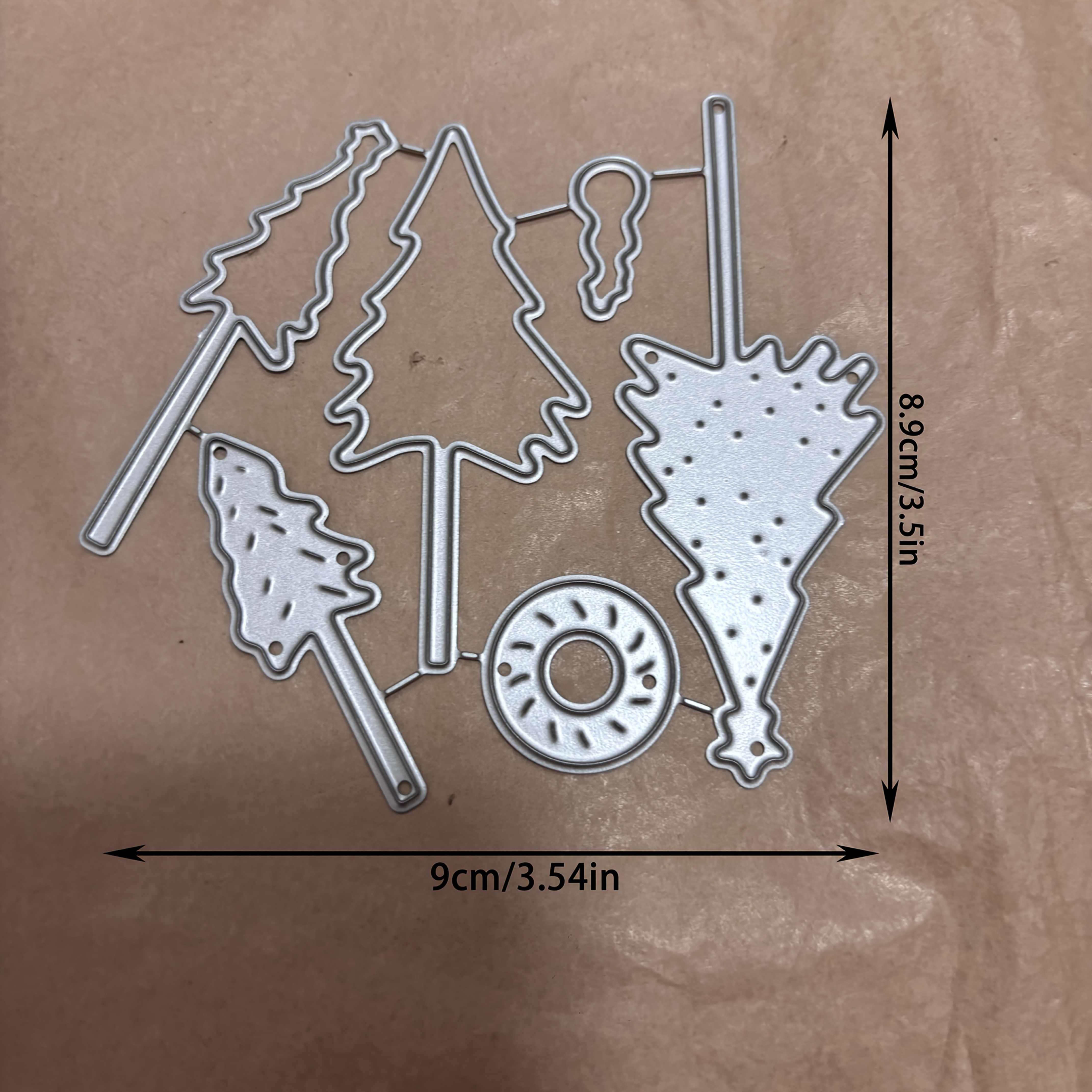 TEMU [christmas Metal Templates] 1 X Christmas Tree Metal Template, Diy Embossing Template, Handmade Greeting Card Making Metal Cutting Templates,