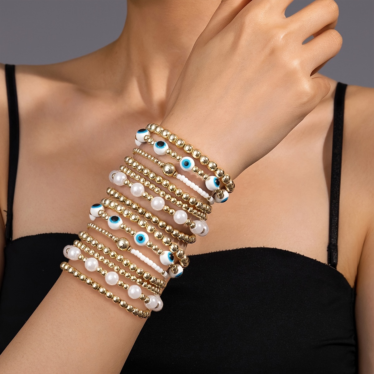 

14pcs Bracelet Set For Women, Gold-tone , For & Gifting,