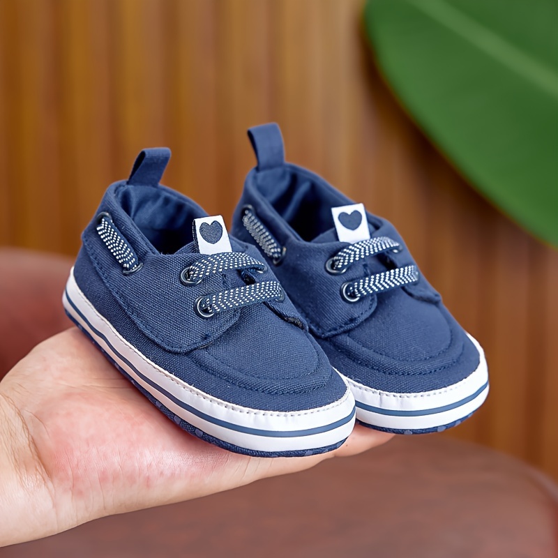 Casual Slip-On Canvas Footwear for Newborns 0-1 Year, Breathable First Walker Sneakers for Both Genders