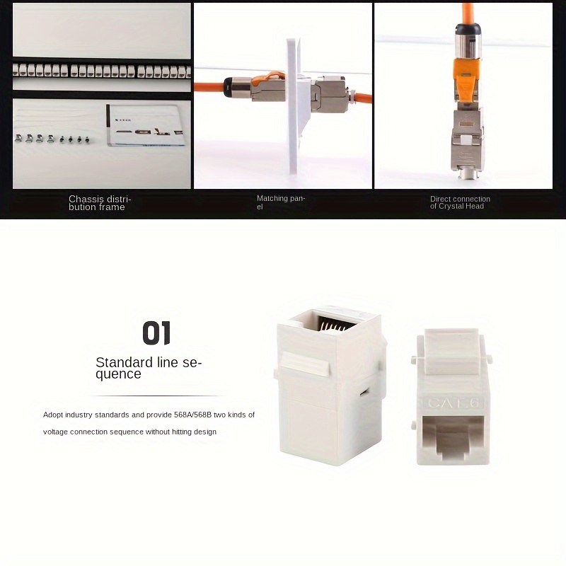 (25pcs)   rj45 pc retardante de llama enchufe di  rj45   a     a través   de red de información categoría 6 cat6 detalles 5