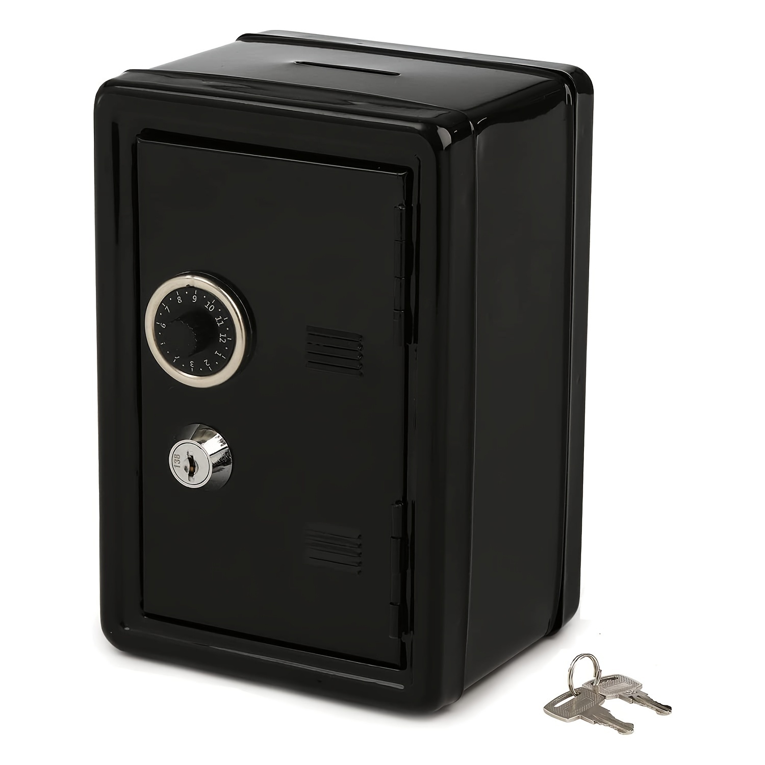 

1pc Bank With - Small Coin Safe, Box, Built-in Pull-out Change Storage, Combination Lock, Ideal Gift, Home |modern |metal Construction, Safe Box For Money