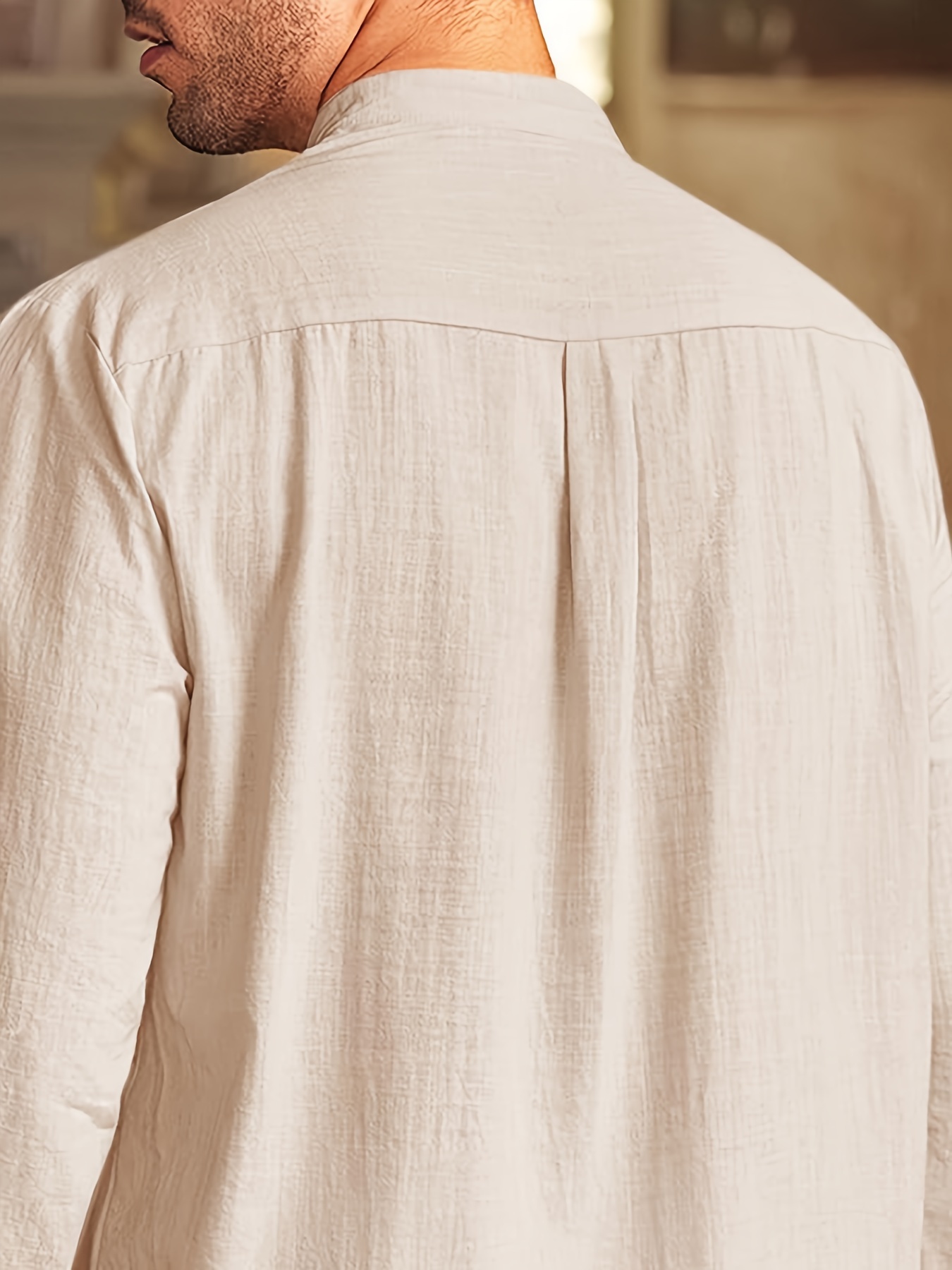 2025 - Heren kaftan button down casual shirts lange mouwen robe linnen