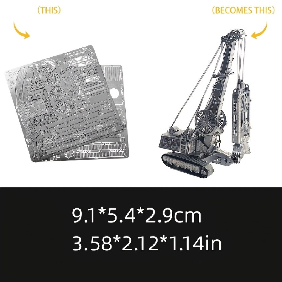Metal Puzzle Assembly Toy Model of Engineering Vehicles
